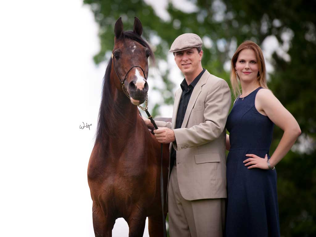 Proprietors with stallion Kharnelian Bey